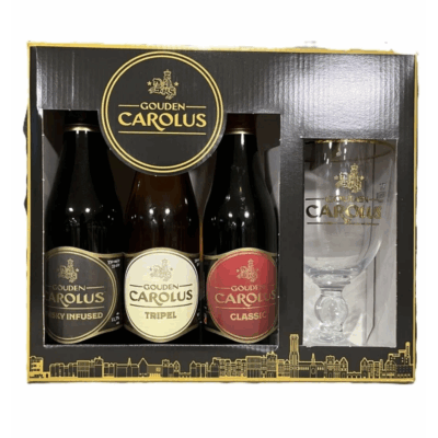 COFFRET GOUDEN CAROLUS 6x(3x0.33L+1VERRE ) 9.7° VP